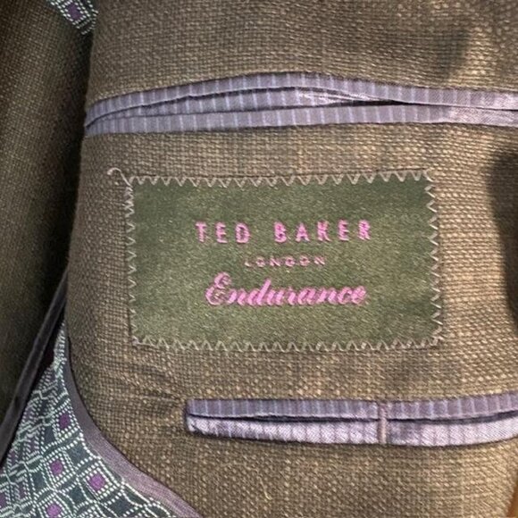 Ted Baker Blazer Mens 36S Purple Wool Endurance Kyle SPJ Two Button Sport Coat - Picture 5 of 8